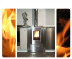 <div>Cucina con presa d'aria posteriore diretta, collegamento fumi ed intubamento camino in acciaio inox, Gemona (UD).<br /></div>