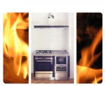 Monoblocco da 140cm con cucina e forno a legna, cappa e fornelli e forno elettrico. San Giovanni al Natisone.