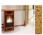 Stufa a pellet in majolica installata a Villalta UD.